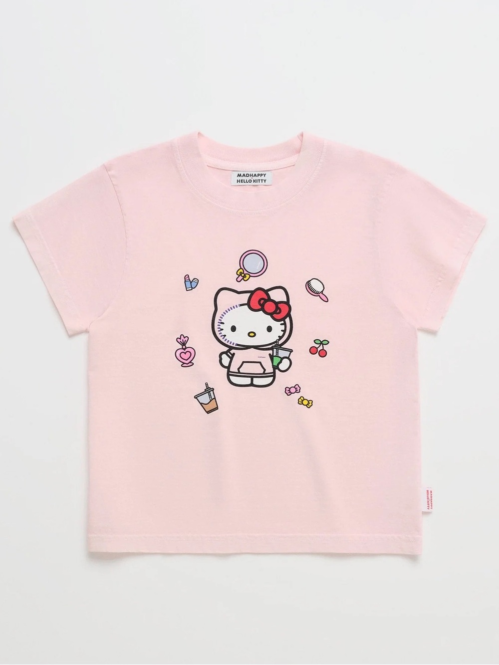 NWT MadHappy x Hello Kitty XXL Cosmetics Shrunken Tee (Rosewater Pink) Shirt Top